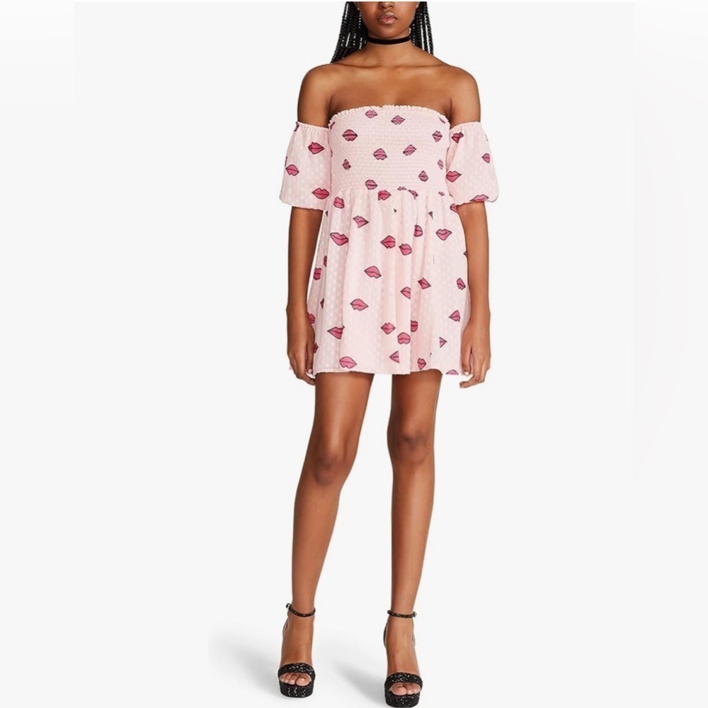 NWT BETSEY JOHNSON ARIANA MINI DRESS, pink almond blossom (M)
